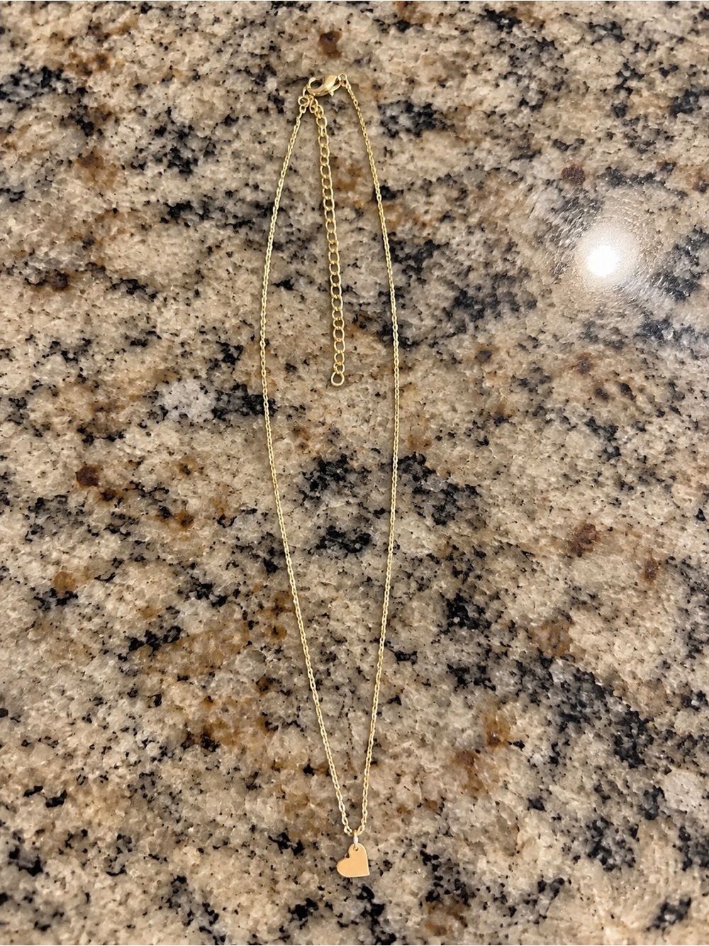 Delicate Gold Heart Pendant Necklace
